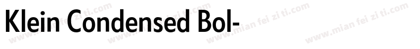 Klein Condensed Bol字体转换